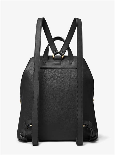 michael michael kors raven medium pebbled leather backpack|Michael Kors Raven Medium Backpack One Size (Black).